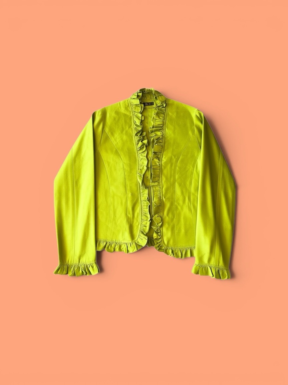 Lime Green Ruffled Jacket